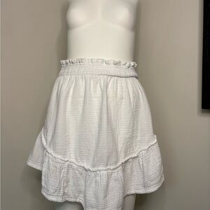 White Ruffled Women's Skirt
